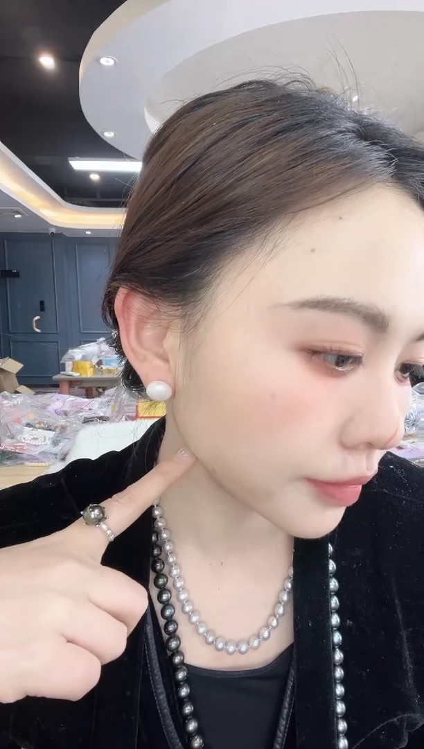 【闪购商品】淡水珍珠耳饰银S925镶嵌v0322