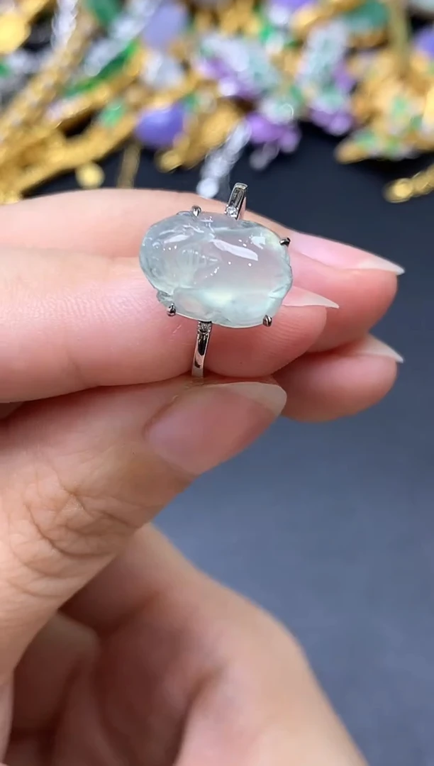 18K金镶嵌戒指翡翠293-中国好珍宝