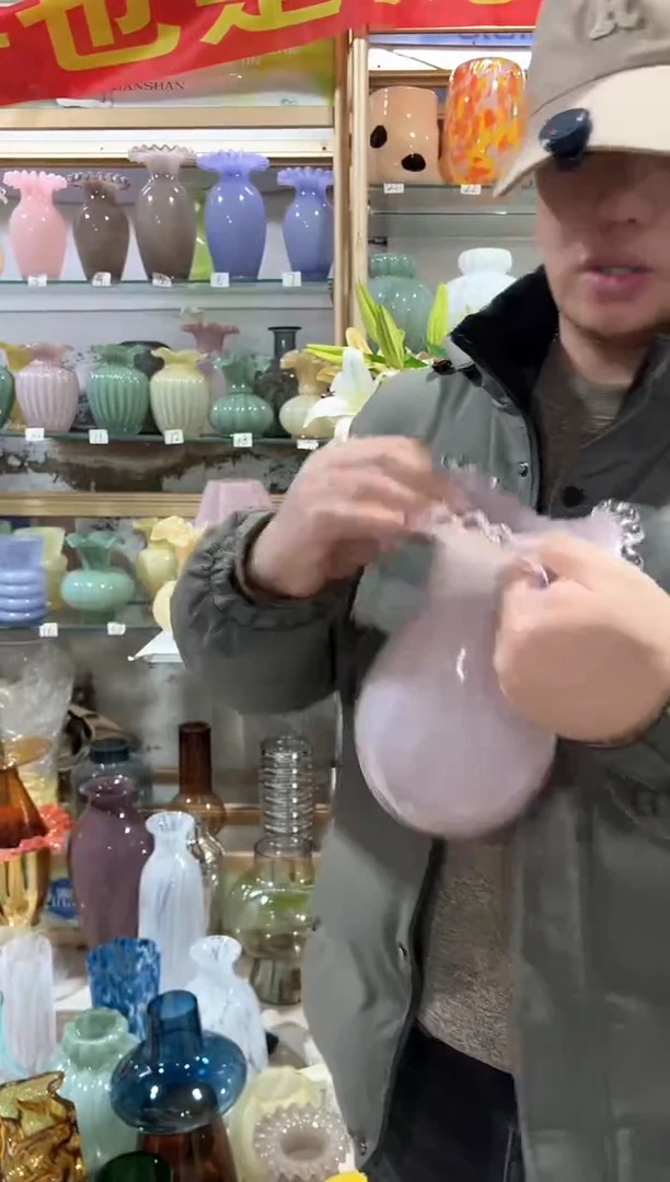 【闪购商品】无铅玻璃粉色水滴微瑕介意勿拍