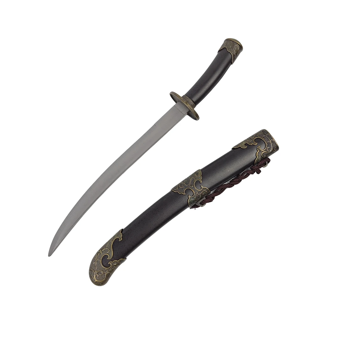 【天子】小盛世清刀PVC鞘柄合金装饰不锈钢刀身不开刃工艺品