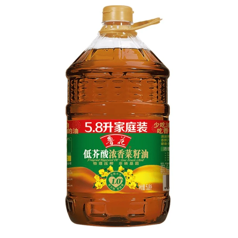 鲁花低芥酸浓香菜籽油5.8L