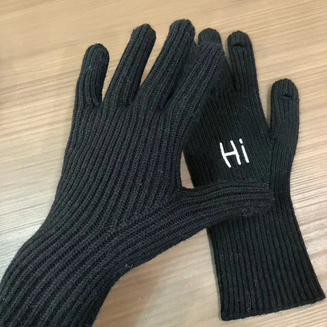 韩国东大门刺绣手套男女同款