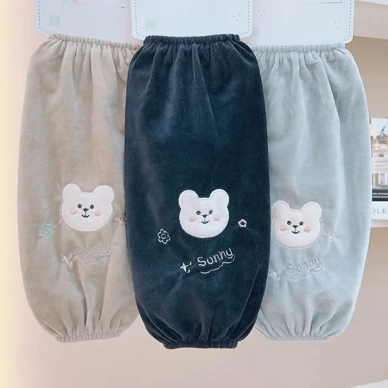 长款袖套可爱防污手袖女款秋冬季干活上班防脏套袖学生成人护袖头