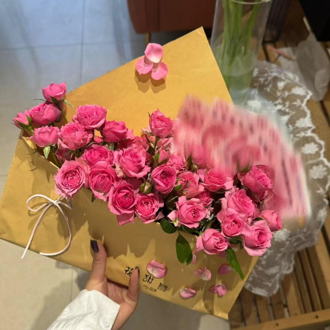 新款信封花盒春日来信浪漫手工diy花艺盒七夕节精致情人节花束盒