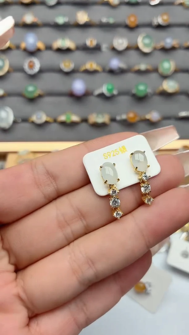 银S925镶嵌戒指翡翠.