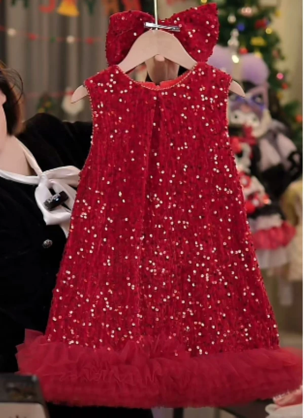 【年服7301】女童公主裙蓬蓬裙小女孩生日钢琴演出连衣裙