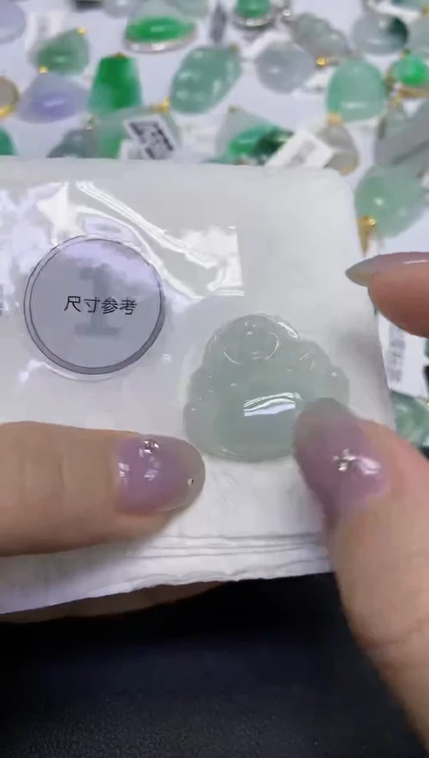 颈饰未镶嵌翡翠天然缅甸翡翠A货百元以上9元证书费自理