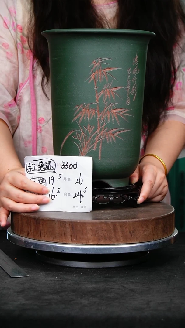 紫砂花盆3300+s手工痕迹