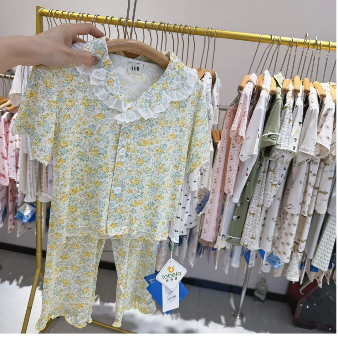 141夏季高端专场翻领开衫大碎花（小胖家居夏末青仓专场）儿童上衣