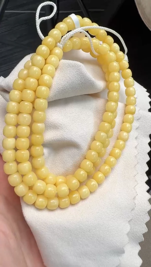 未镶嵌琥珀手串夏*生蜜蜡手串多圈