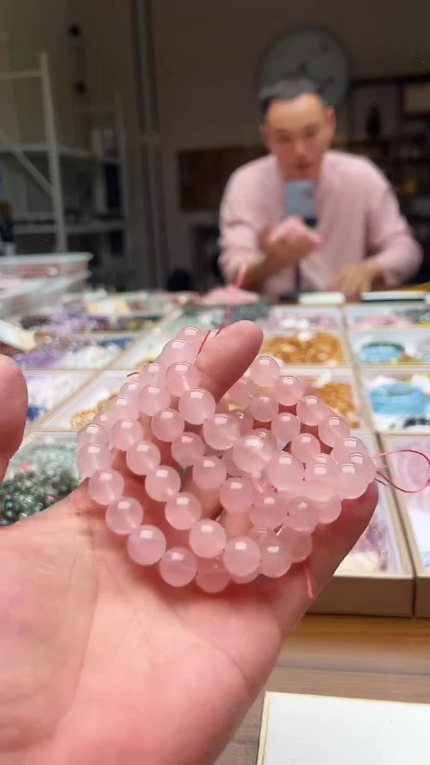 水晶手链未镶嵌粉晶002 多样性发一