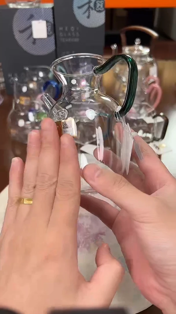 @@禾器晶彩昭然茶海墨绿色