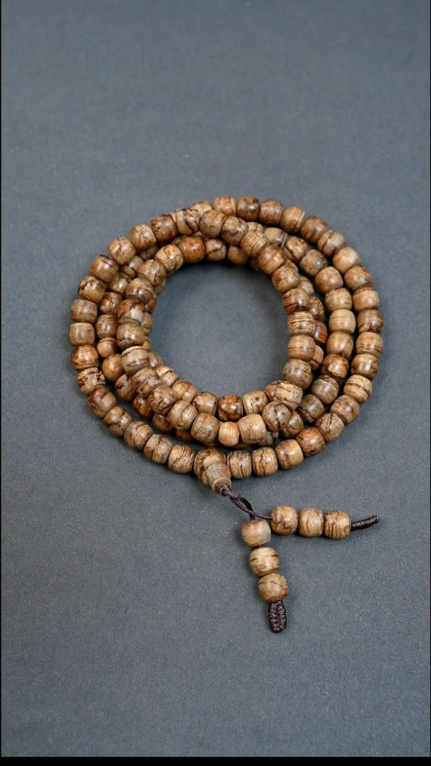 沉香手串6*7mm马尼涝桶珠多圈13g