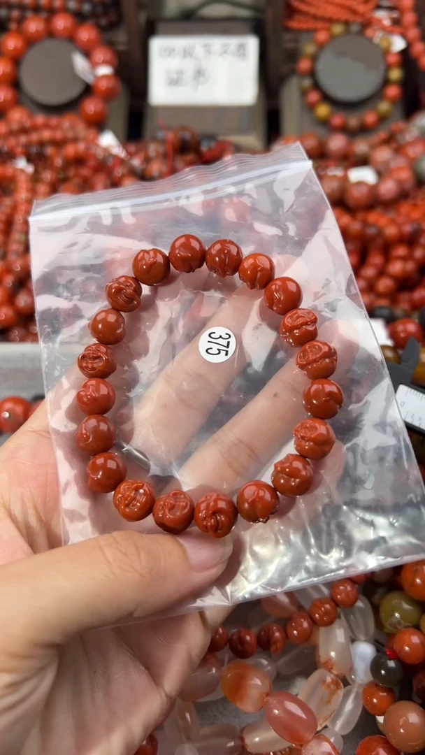 南红玛瑙手串未镶嵌10