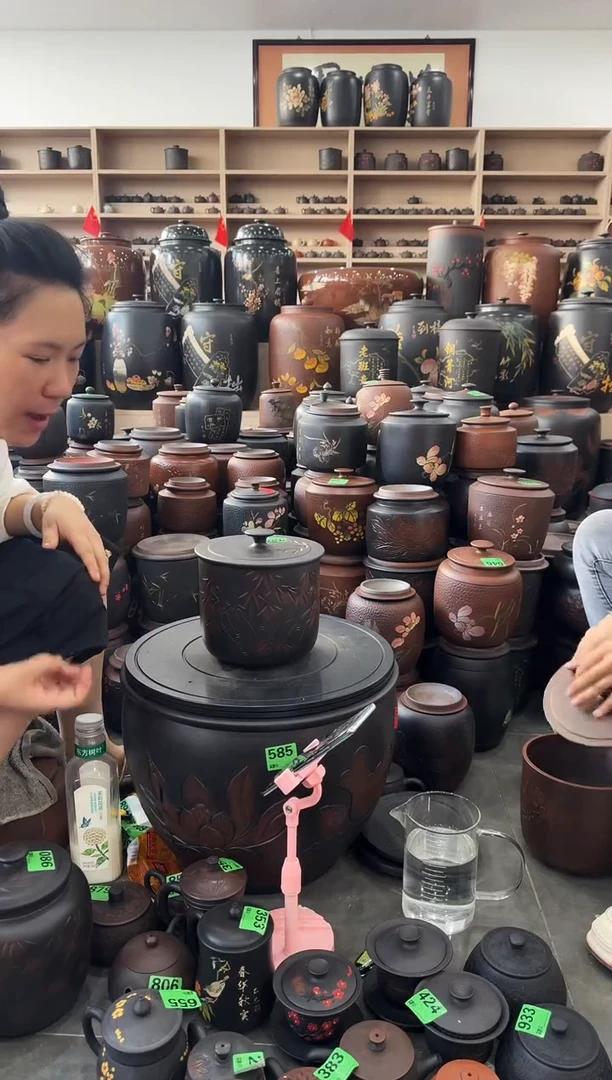 瑕疵茶叶罐 小五饼 竹子   429