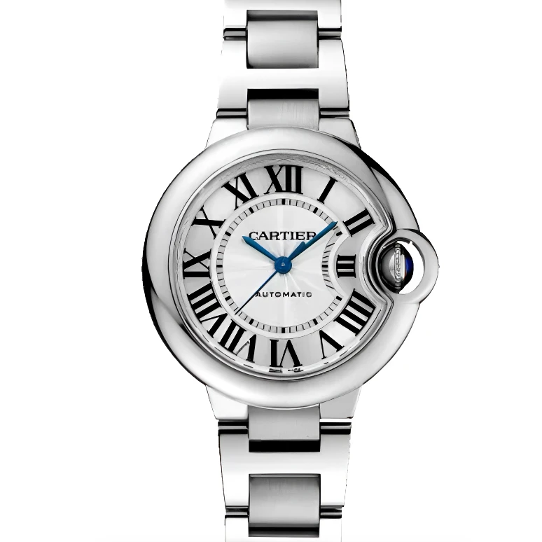 99新 Cartier/卡地亚 蓝气球钢带款36盘机械wz