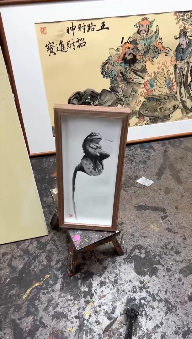丙烯画画江湖白日梦摆台