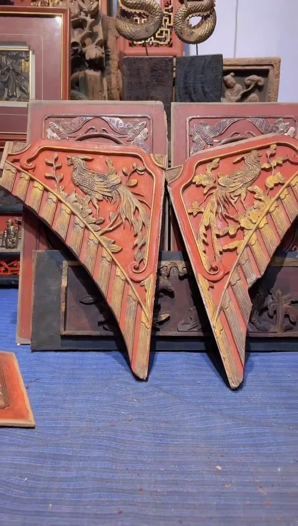 【闪购商品】香樟木老木雕老物件花板有瑕疵完美者慎拍