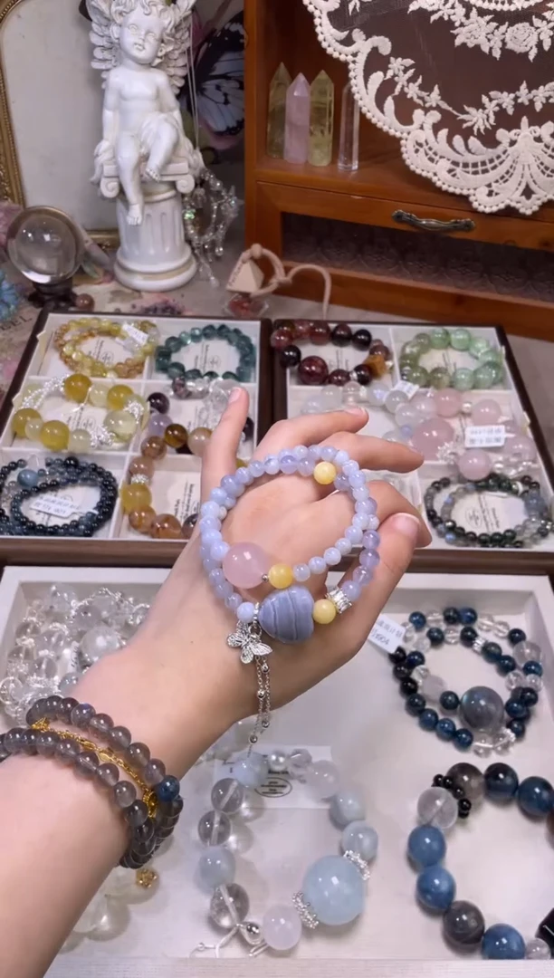 水晶手链未镶嵌多样性发货