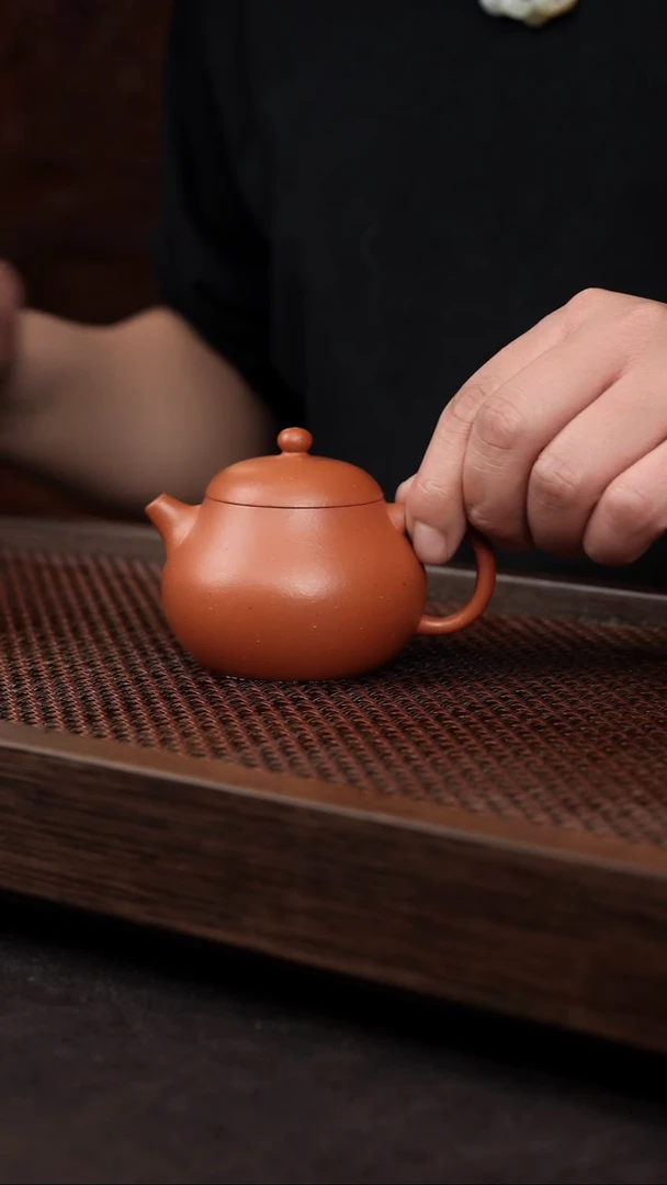 【闪购商品】紫砂茶壶红降坡文旦【带矿标证书】