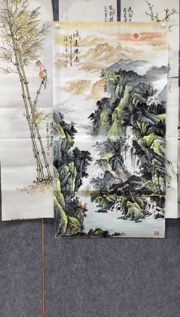 国画回*沈泳江 手绘 四尺整张138*68cm