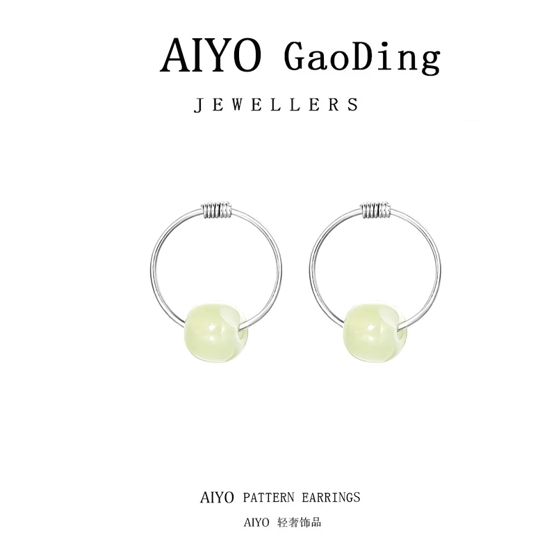 AIYO/AIYO 足银耳饰 气质百搭复古小众简约个性甜美精致耳环小巧