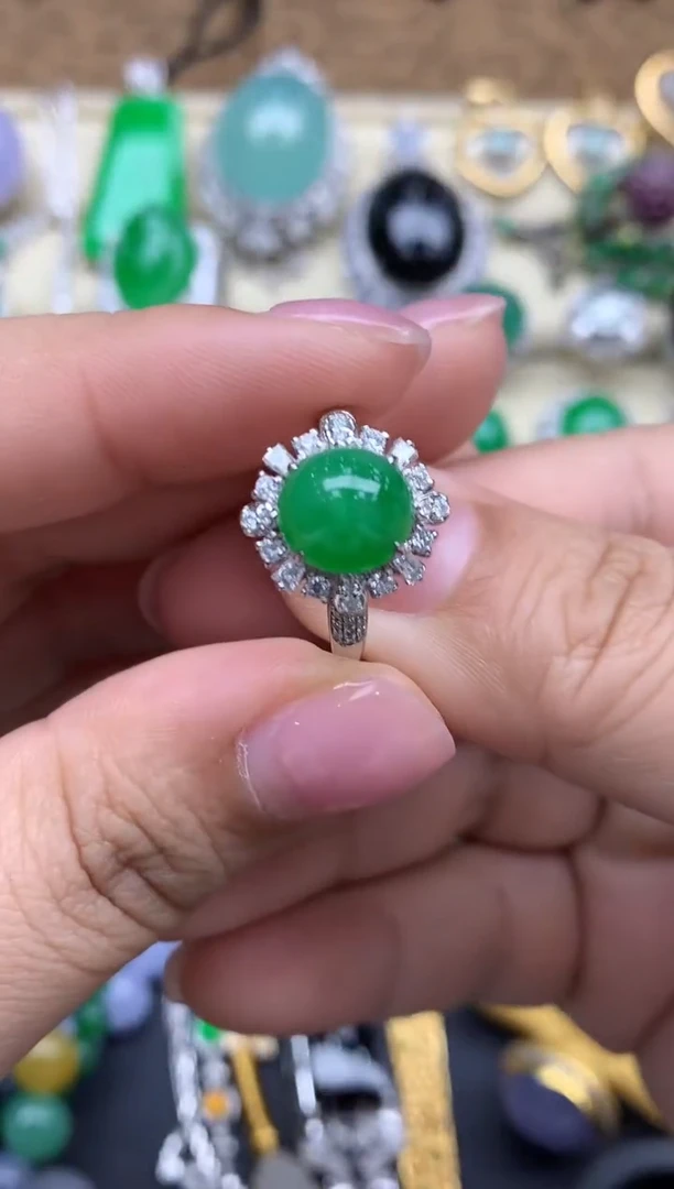 【闪购商品】翡翠戒指18K金镶嵌603-中国好珍宝