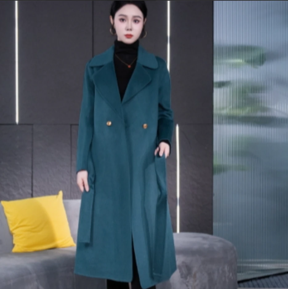 Falaibang/法莱邦YY8208海蓝色羊毛外套