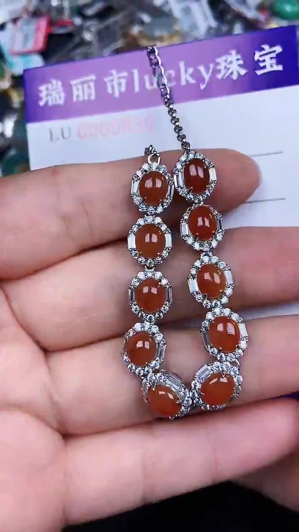 颈饰银S925镶嵌翡翠083.0