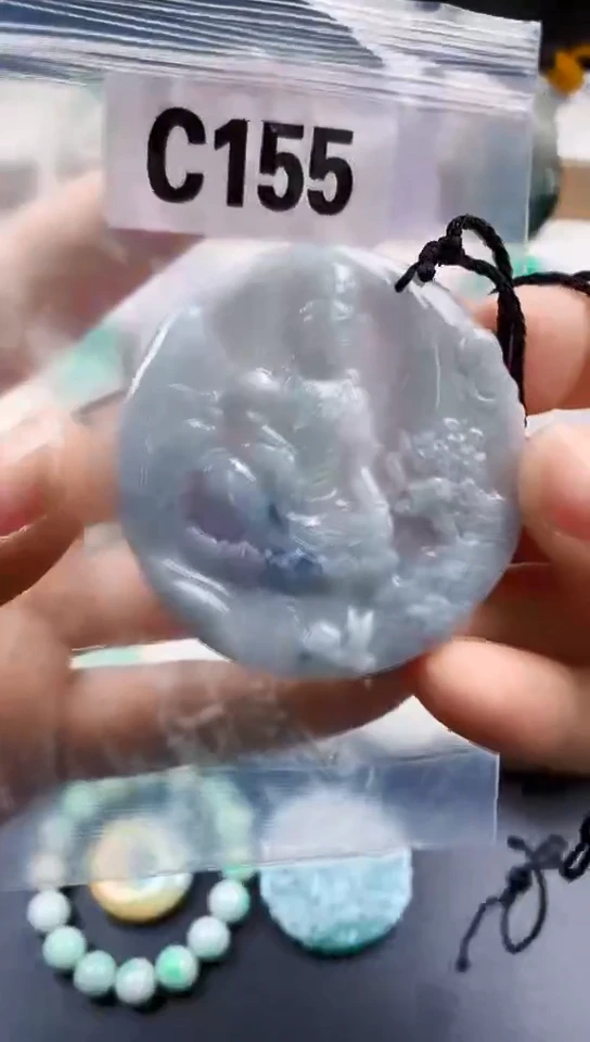 颈饰未镶嵌翡翠天然翡翠吊坠挂件