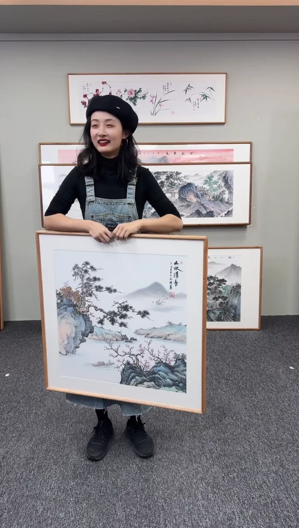 国画山水清音80*80