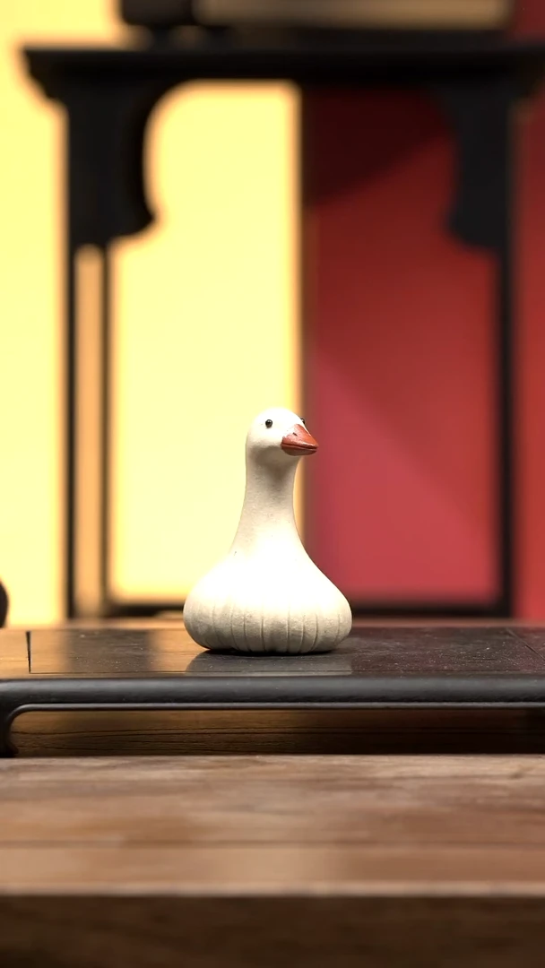 茶壶紫砂茶宠茶宠-蒜了鸭