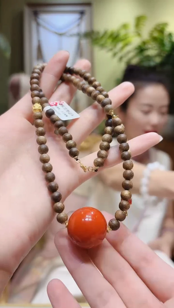 【闪购商品】沉香手串南红顶珠沉香项链