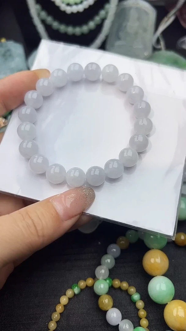 未镶嵌手串翡翠玉珠卡9.6