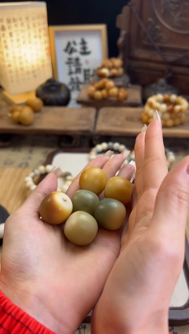 【闪购商品】菩提根/象牙果手串卡23手工干磨珠手串微瑕632