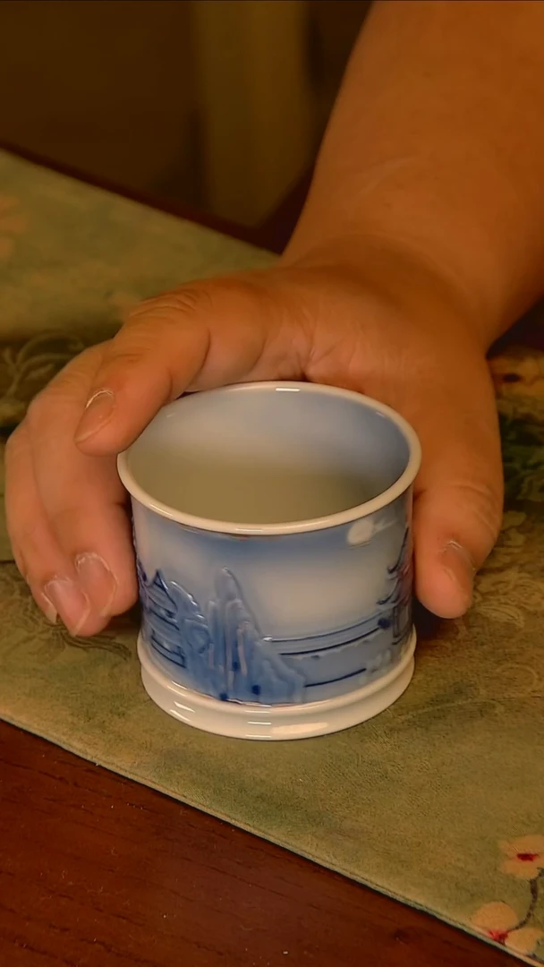杯手工手绘杯杯很美丽
