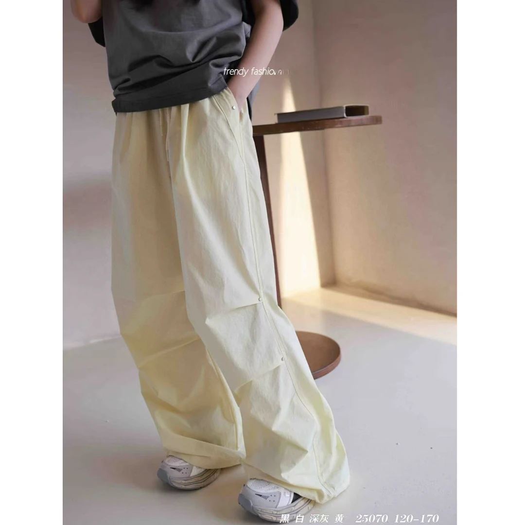 505843  韩版休闲潮流时尚男童女童夏款百搭薄款宽松休闲裤