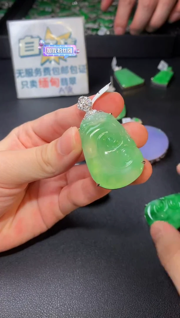 翡翠银S925镶嵌颈饰翡翠