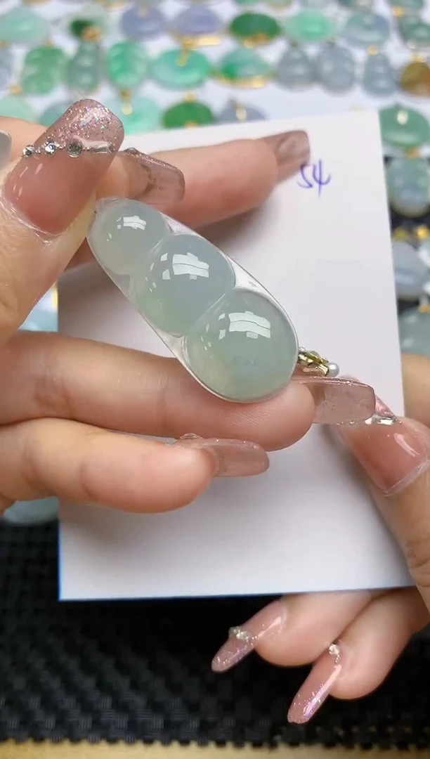 【闪购商品】翡翠颈饰18K金镶嵌天然A货翡翠 54