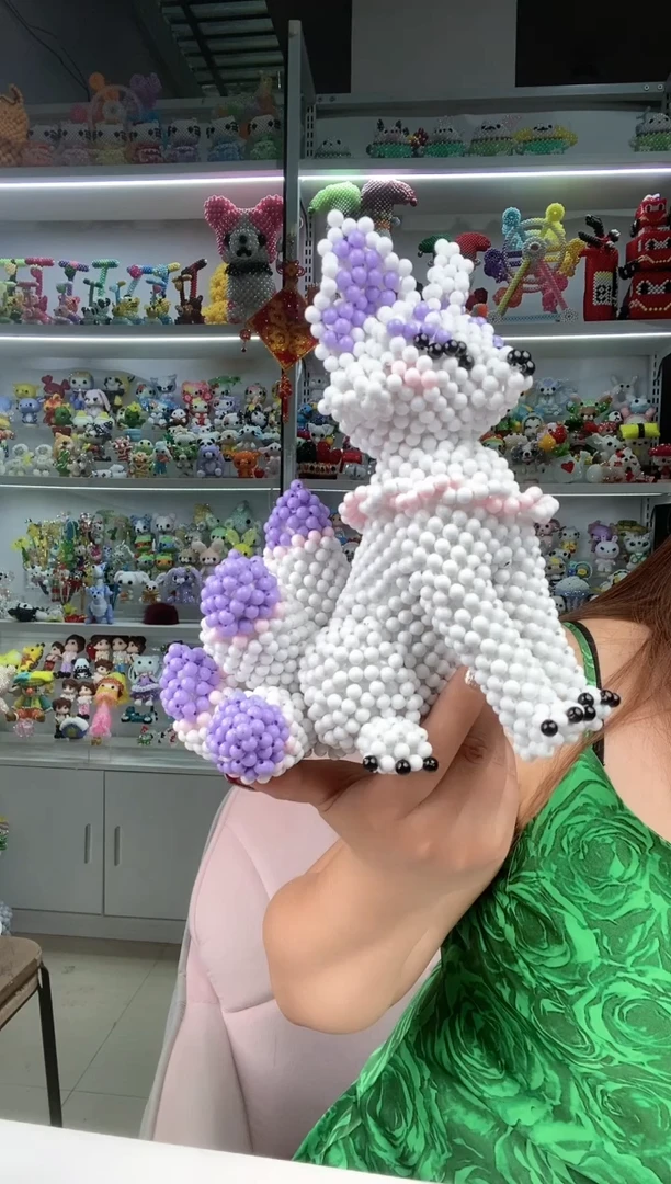 亚克力0870卡6糖果珠九尾狐材料包1套紫色