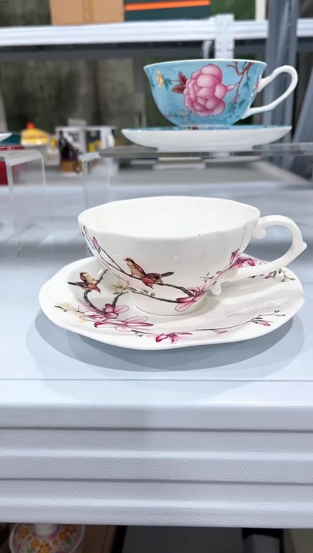 杯子陶（简装）咖啡杯碟一套