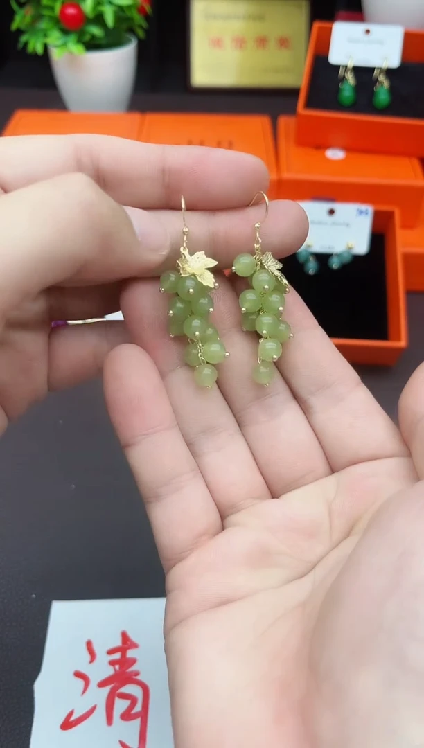 【闪购商品】玛瑙/玉髓耳饰银S925镶嵌229000