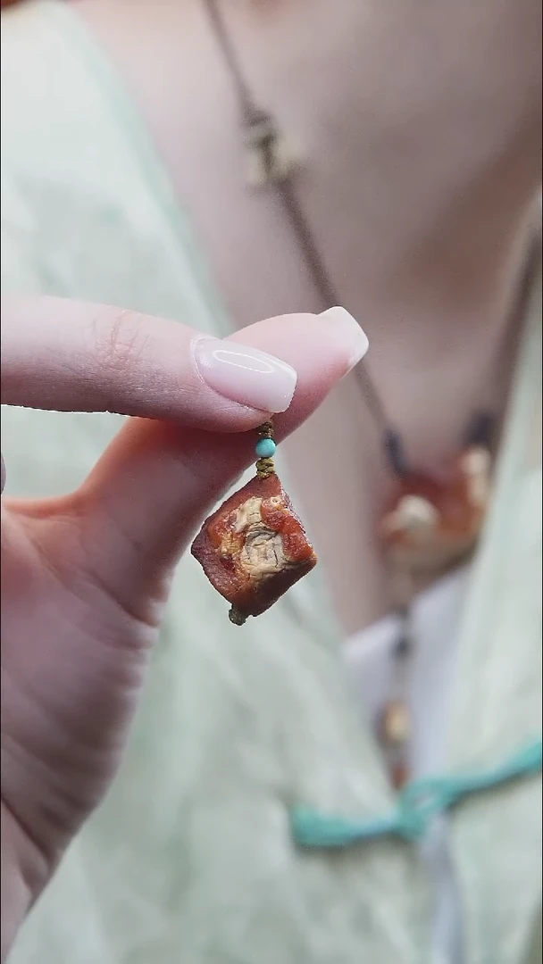 裸石蜜蜡未镶嵌*蜜蜡原石小提溜*活扣头*百搭小配饰*