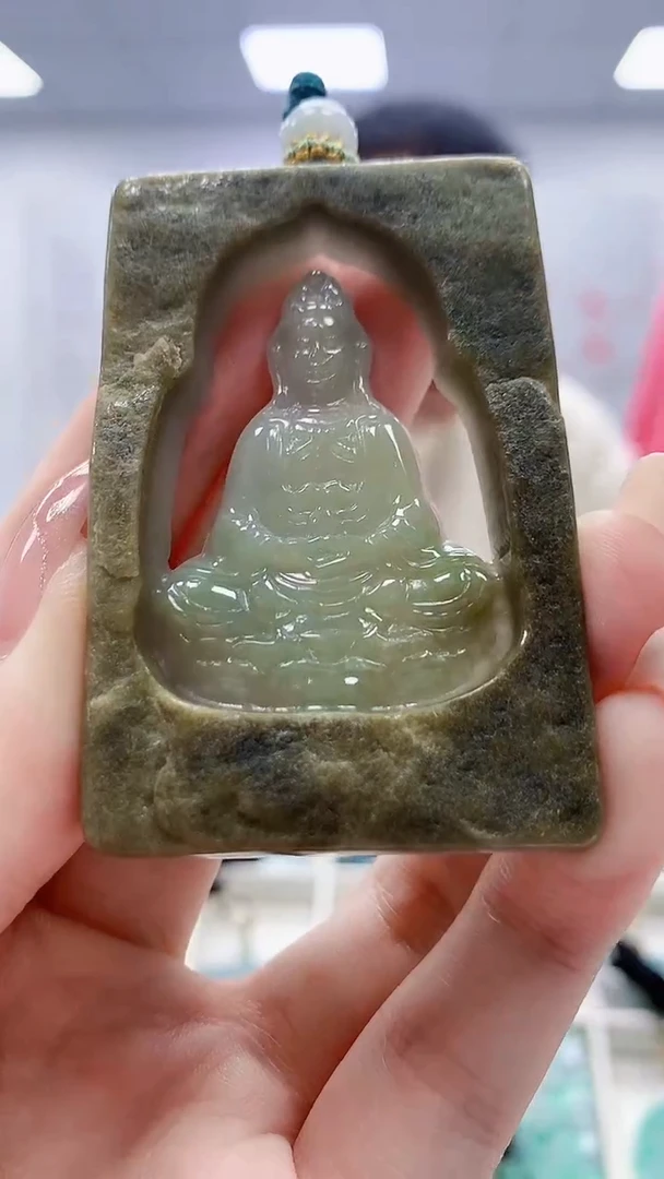 未镶嵌定制翡翠4898jw-毛货挂件55