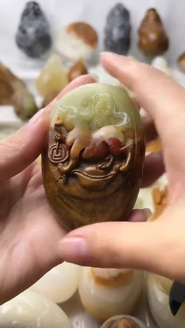 石材古青石棉纹正常不退换狗微瑕