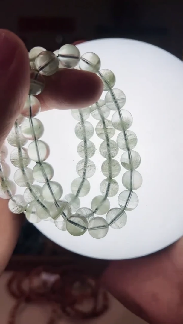 【闪购商品】水晶手串未镶嵌9.6mm绿幽灵千层（多样性发其一）