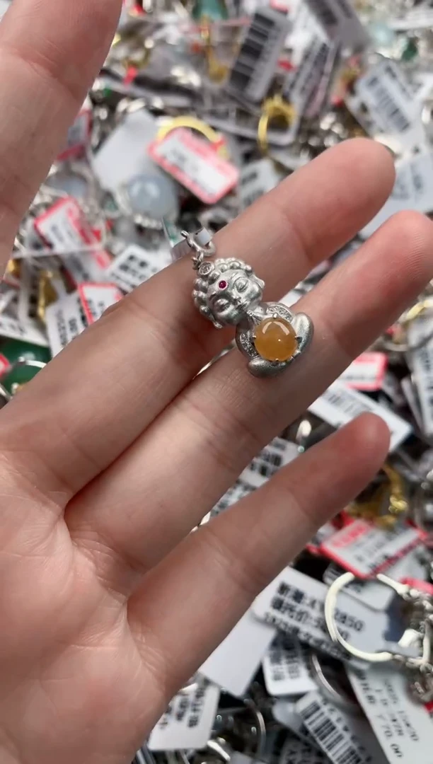 银S925镶嵌戒指翡翠1313---3