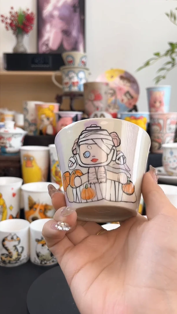 【闪购商品】摆件笙笙漫手工手绘小杯杯