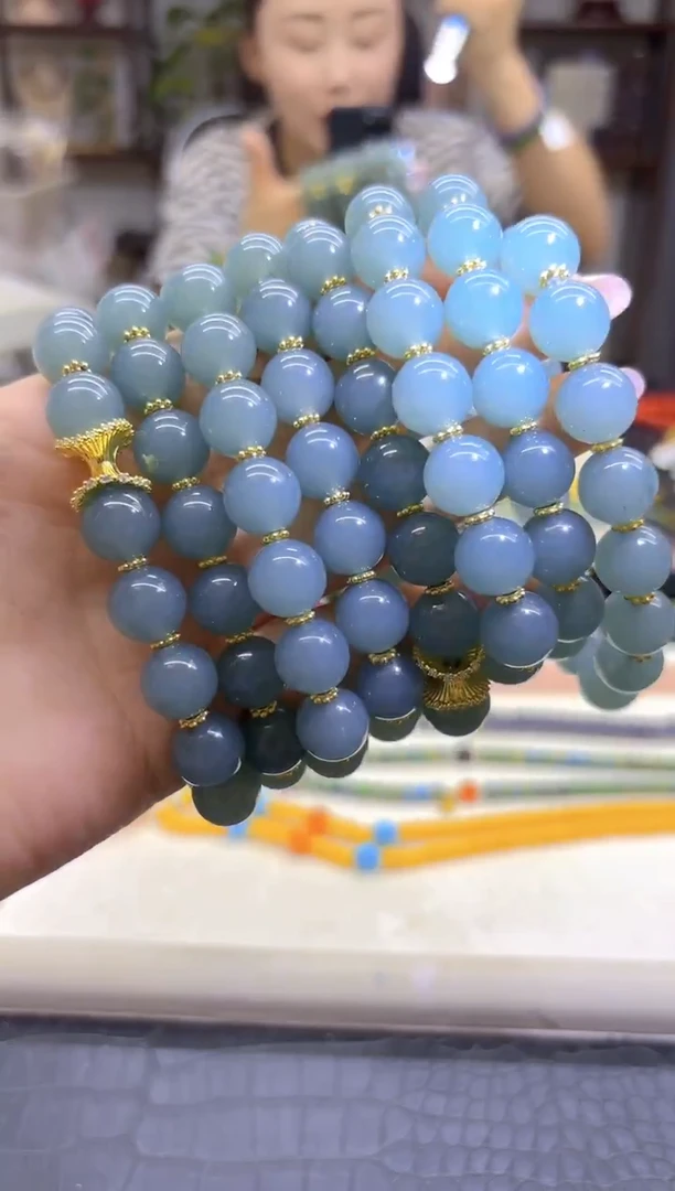 14K金镶嵌手链翡翠DIY款S824