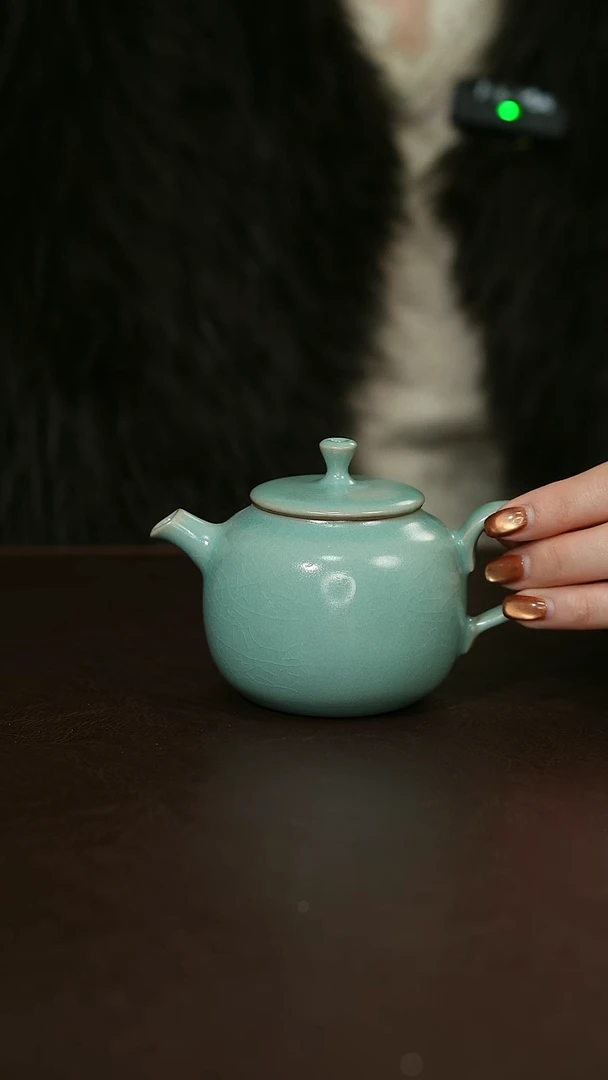 摆件瓷 汝宋汝瓷原矿釉 平安壶